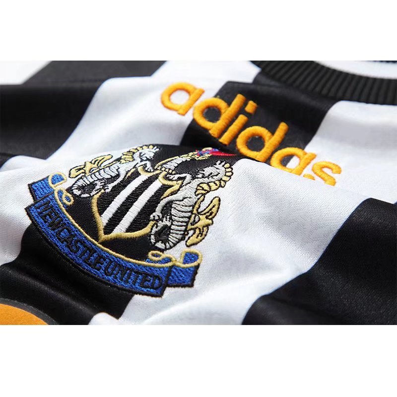 1997/1999 Newcastle United Jersey Retro Home Long Sleeved Soccer Jersey