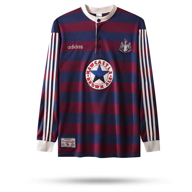 1995/1996 Newcastle United Retro Home Long Sleeved Soccer Jersey