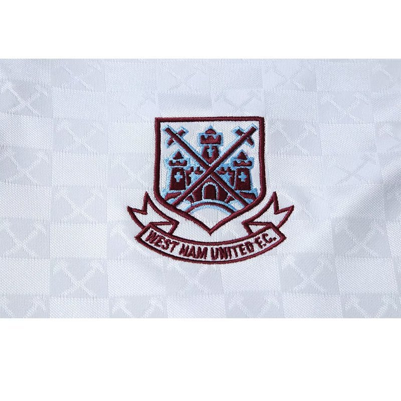1989/1990 West Ham United Retro Away Long Sleeved Soccer Jersey