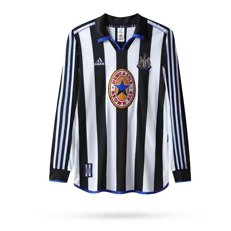 1999/2000 Newcastle United Retro Home Long Sleeved Soccer Jersey