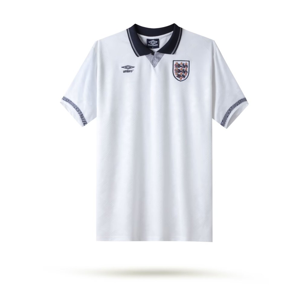1990 England Retro Home Soccer Jersey
