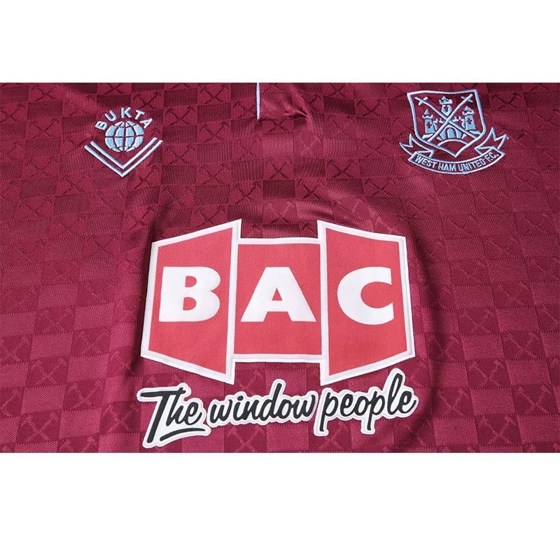1989/1990 West Ham United Retro Home Soccer Jersey