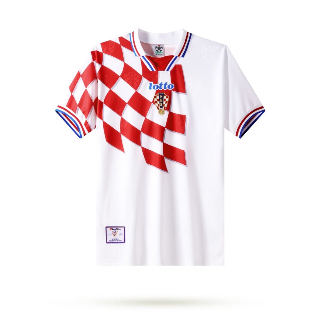 1998 Croatia Retro Home Soccer Jersey