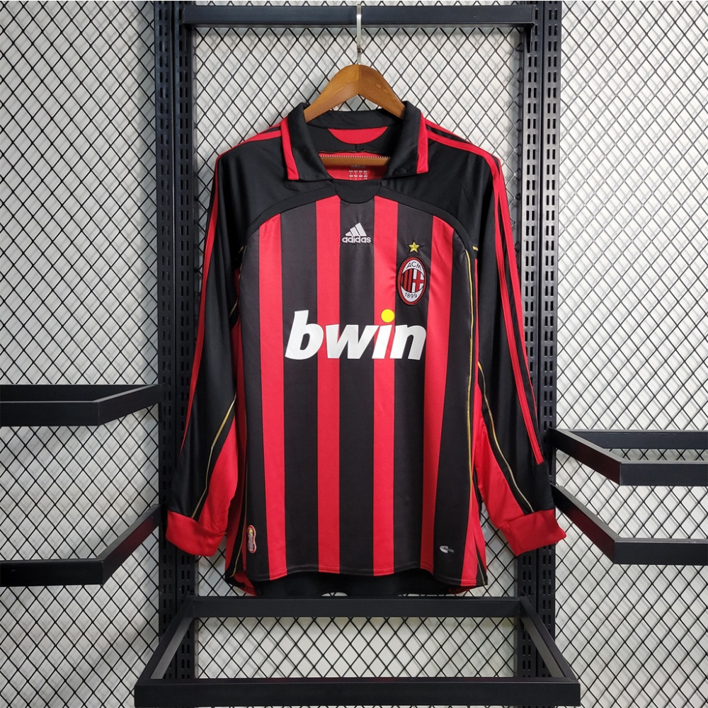 2006/2007 Milan Retro Home Long Sleeved Soccer Jersey