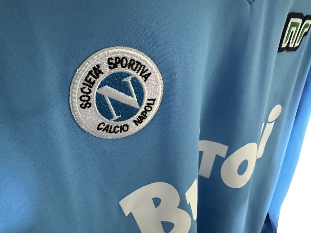 1986/1987 Napoli Retro Home Long Sleeved Soccer Jersey