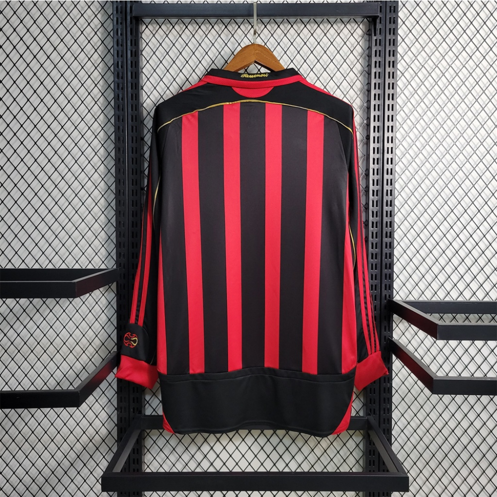 2006/2007 Milan Retro Home Long Sleeved Soccer Jersey