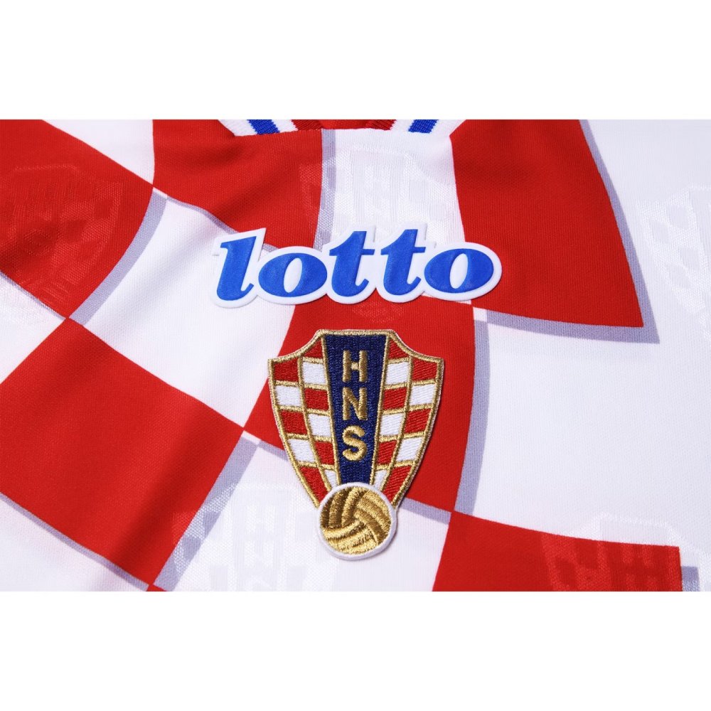 1998 Croatia Retro Home Soccer Jersey