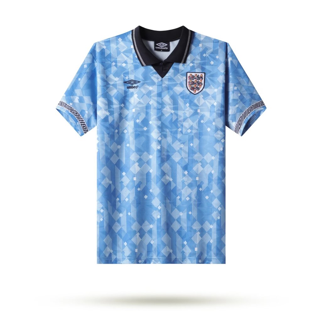 1990 England Retro Third Away Soccer Jersey