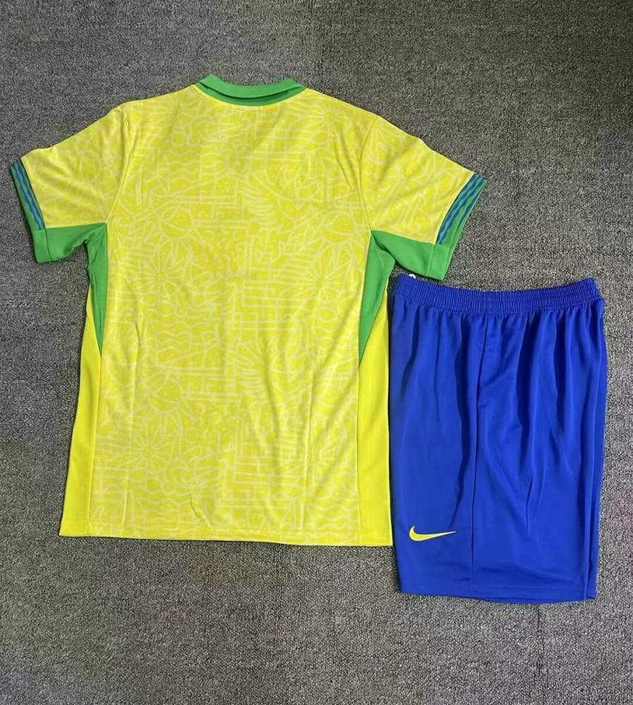 2024/2025 Brazil Kids Home Soccer Jersey