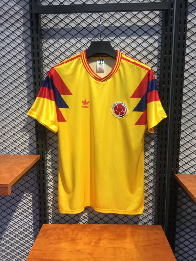 1990 Columbia Home Retro Soccer Jersey