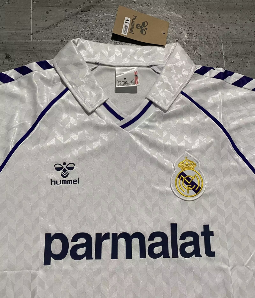 1986/1988 Real Madrid Home Retro Soccer Jersey