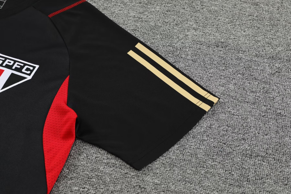 2023/2024 sao paulo black training clothes black red white suit soccer jersey