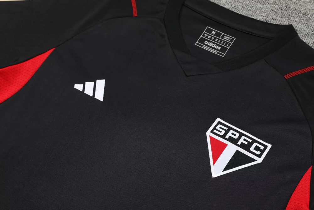 2023/2024 sao paulo black training clothes black red white suit soccer jersey
