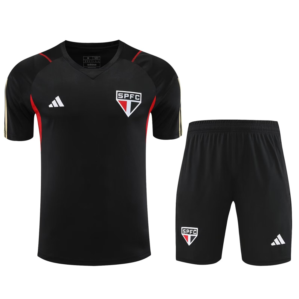 2023/2024 sao paulo black training clothes black red white suit soccer jersey