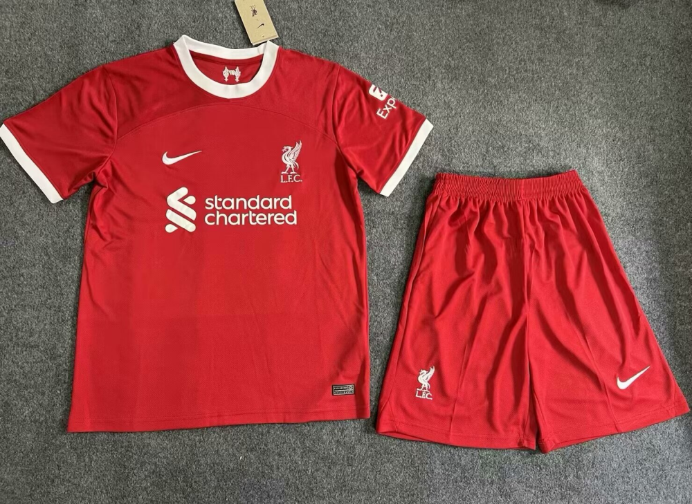 1:1 copy top quality 2023/2024 liverpool Home red white suit soccer jersey