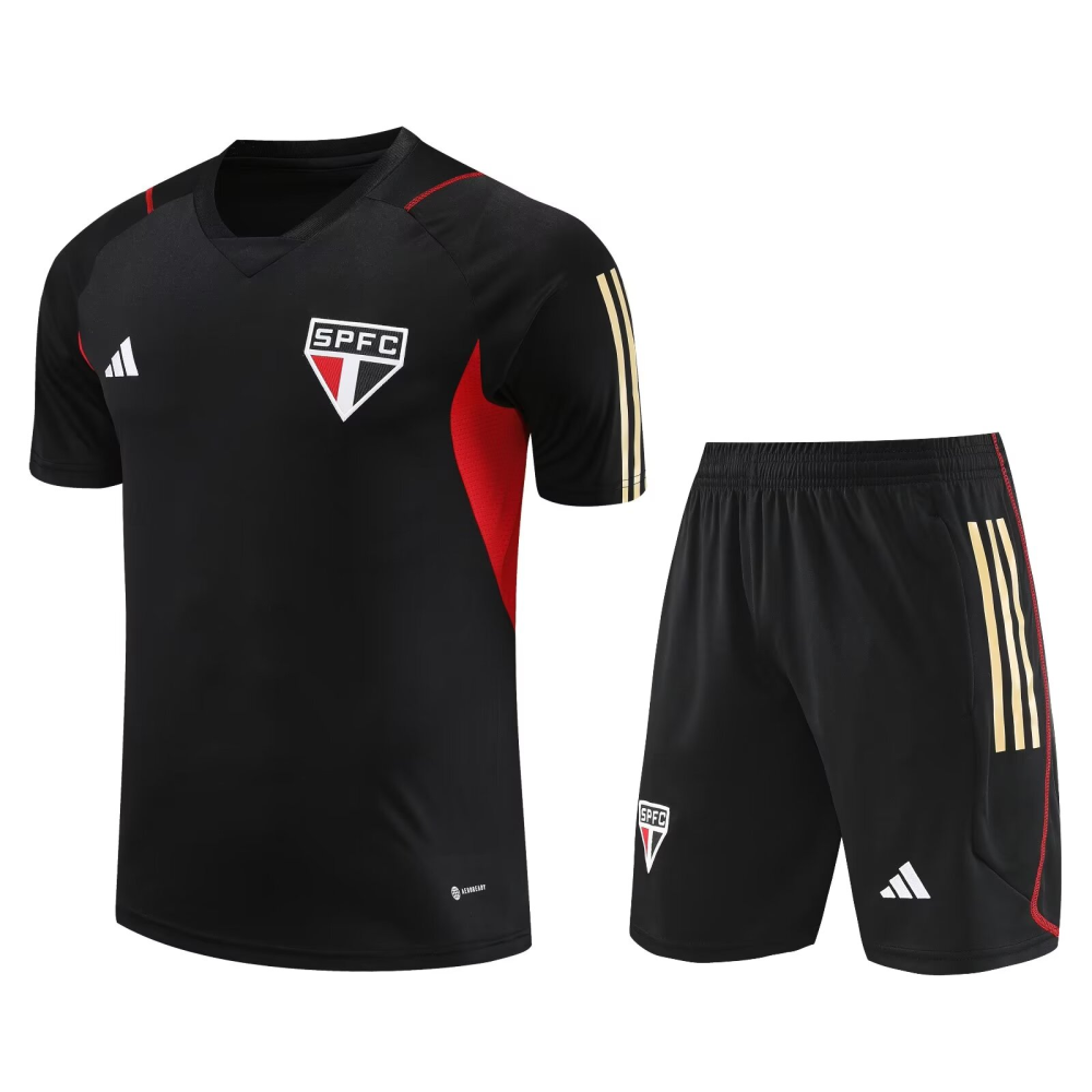 2023/2024 sao paulo black training clothes black red white suit soccer jersey