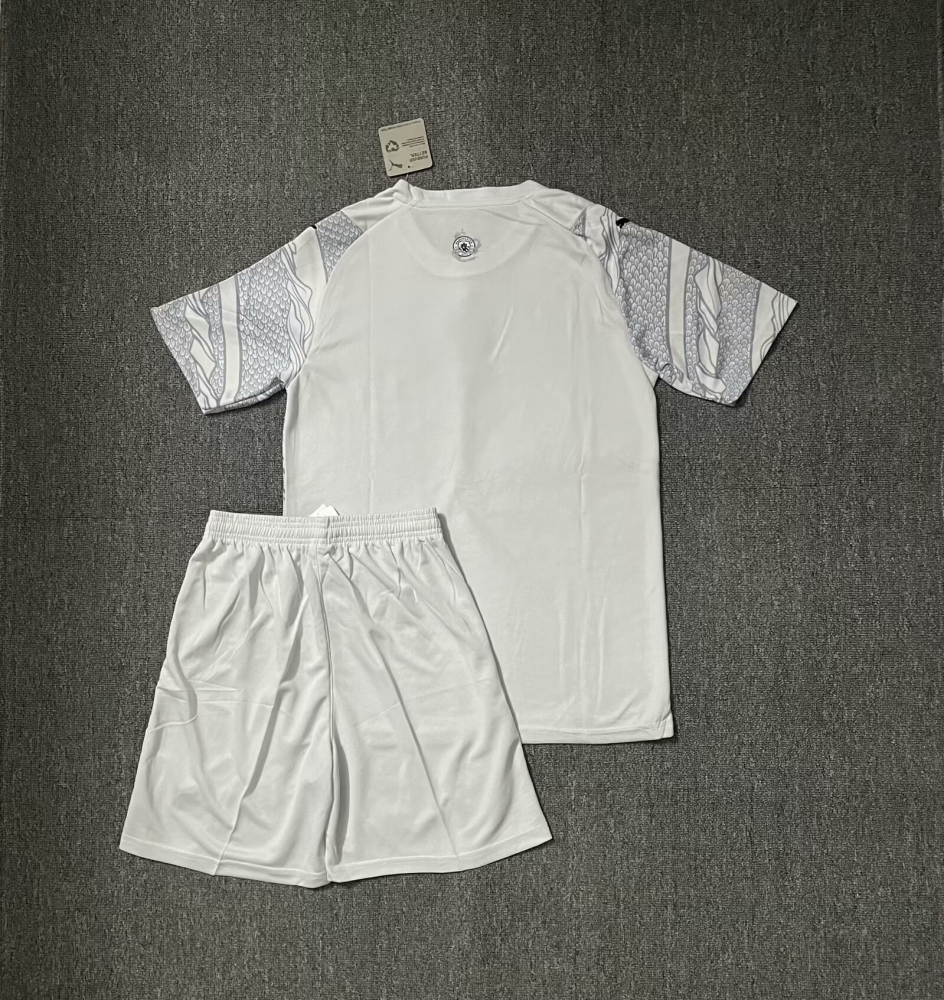 2023/2024 Manchester City The Year of the Loong Special Edition kids White gray black soccer jersey
