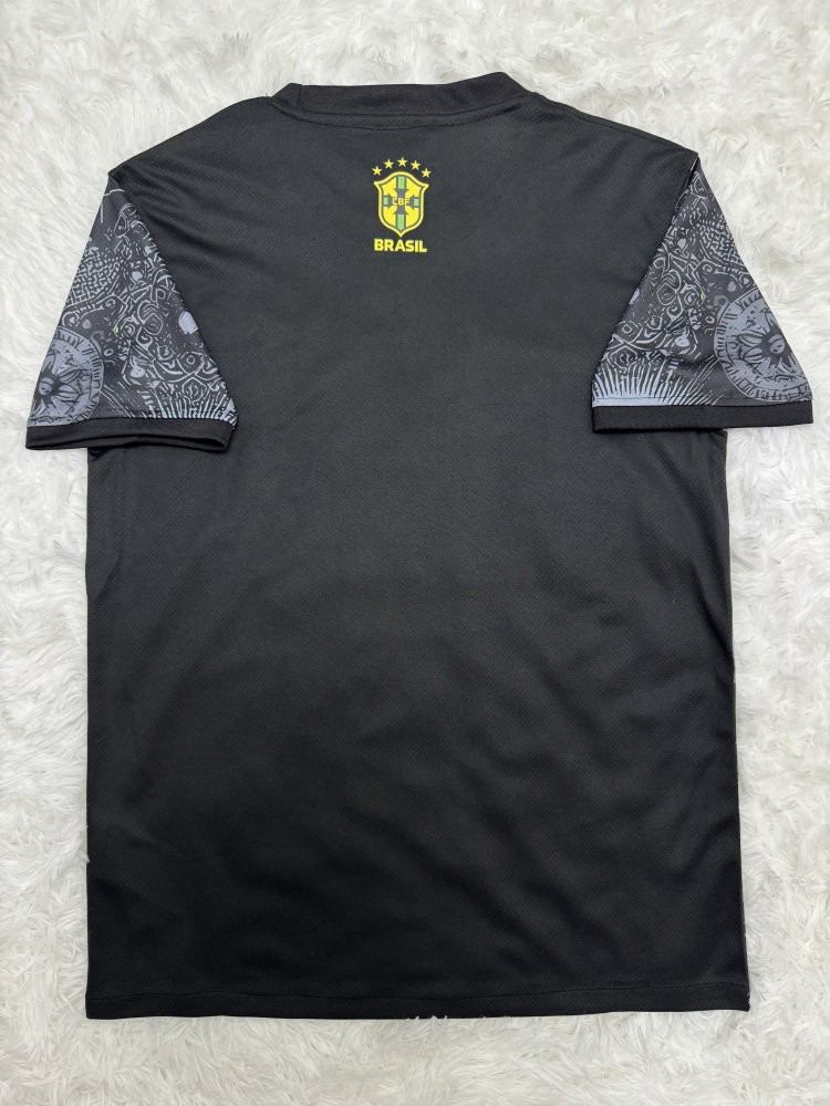 1:1 copy top quality (S-4XL) Brazil black special edition Football Jersey