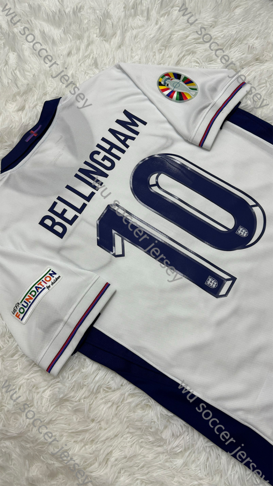 1:1 copy top quality（S-4XL）2024/2025 England Home white black Soccer Jersey