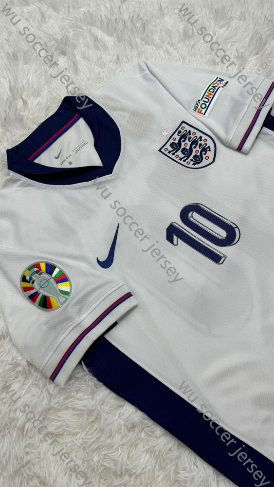 1:1 copy top quality（S-4XL）2024/2025 England Home white black Soccer Jersey