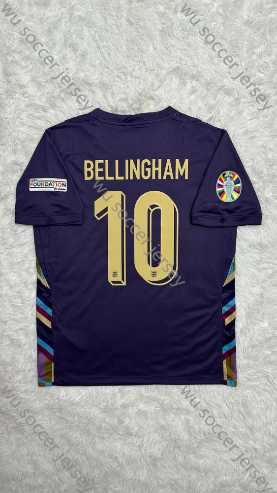 1:1 copy top quality（S-4XL）2024/2025 England Away blue black yellow Soccer Jersey