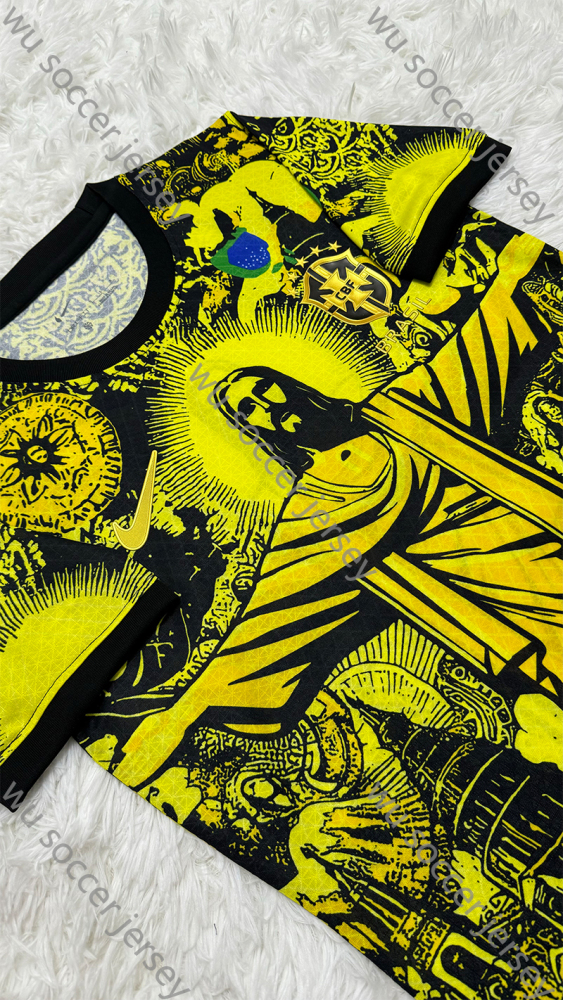 1:1 copy top quality Brazil football Player Edition jersey