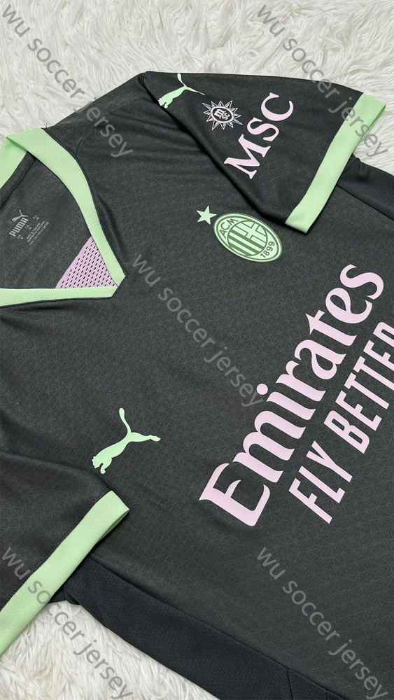 1:1 copy top quality （S-4XL）2024/2025 AC Milan Third away game football jersey
