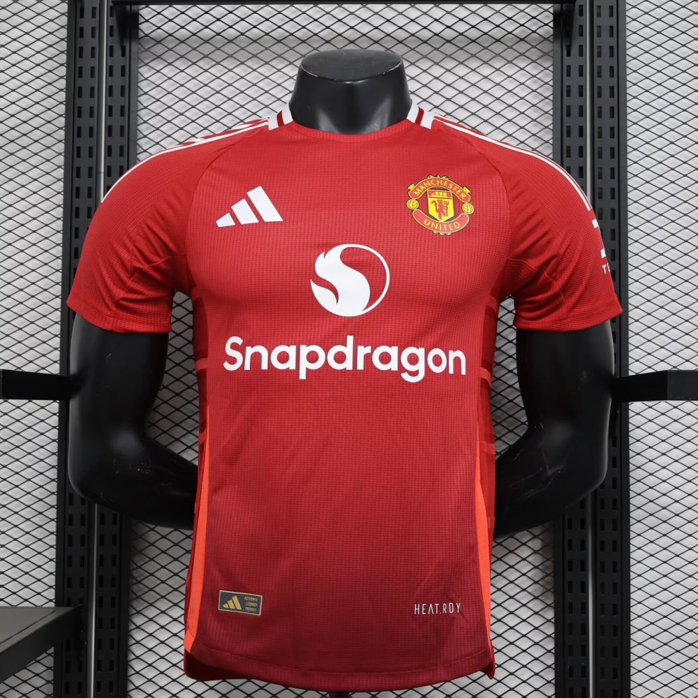 1:1 copy top quality （S-4XL）2024/2025 Manchester United Home Player Edition Football Jersey