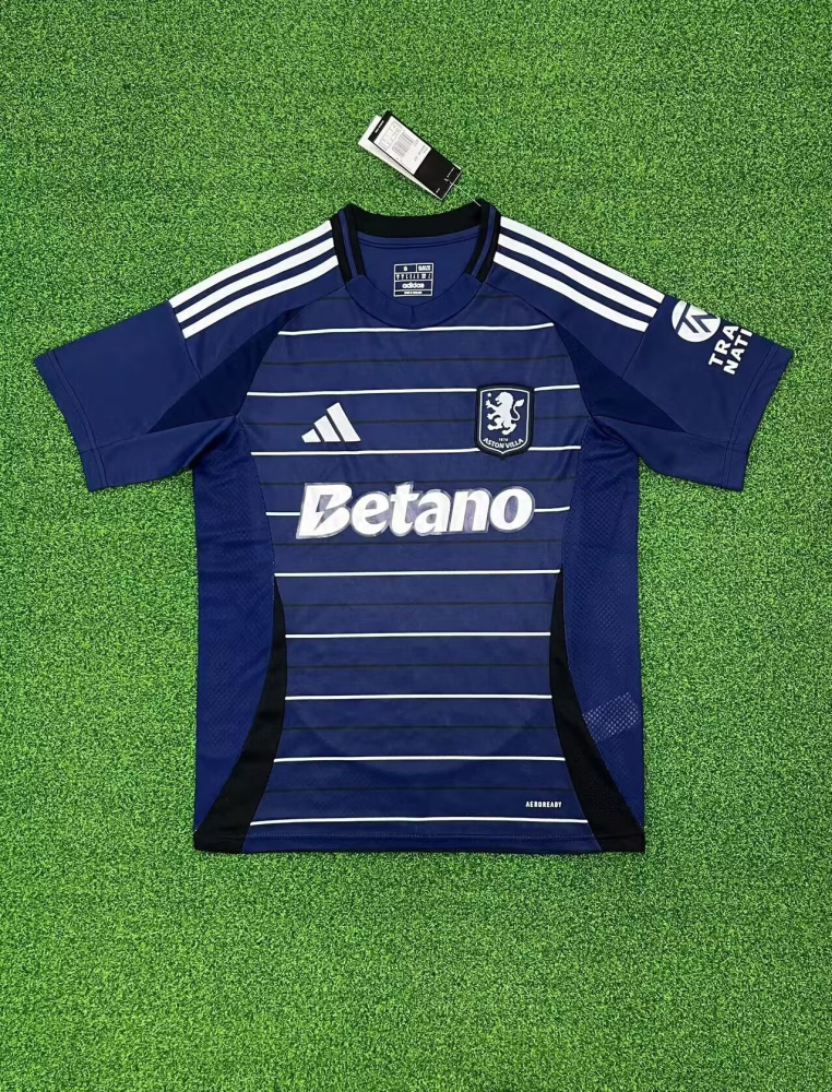 1:1 copy top quality （S-4XL） 2024/2025 Aston Villa Second away game Fan Edition football jersey