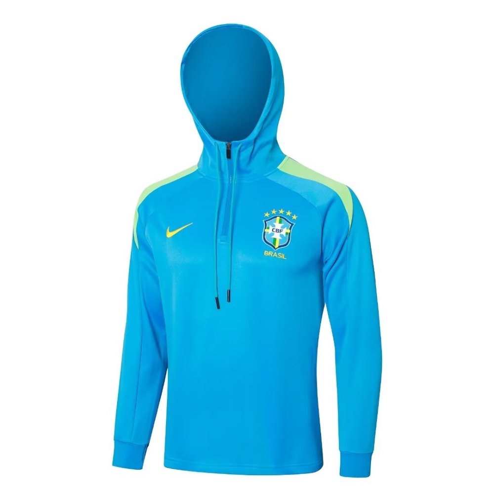 2024/2025 Brazil Lake Blue Hat Long Sleeve Training Suit kit