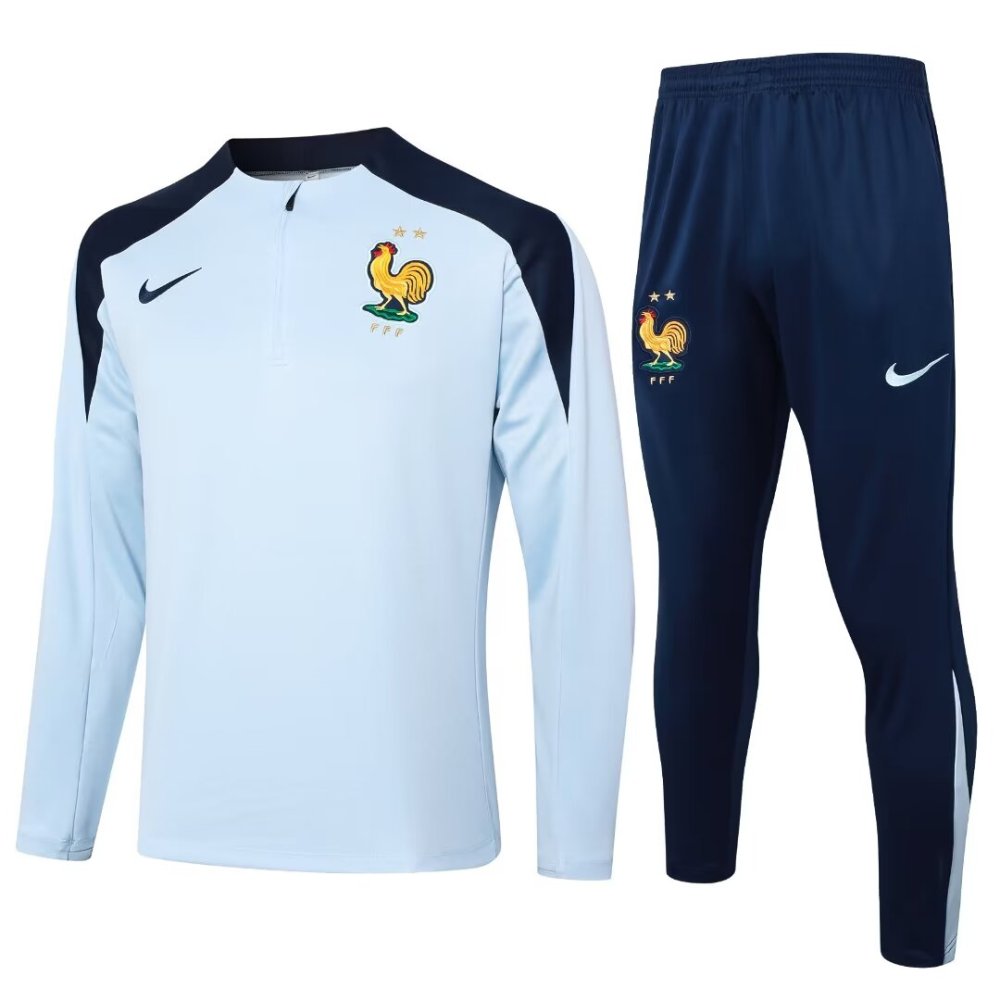 2024/2025 France White Long Sleeve Training Suit kit