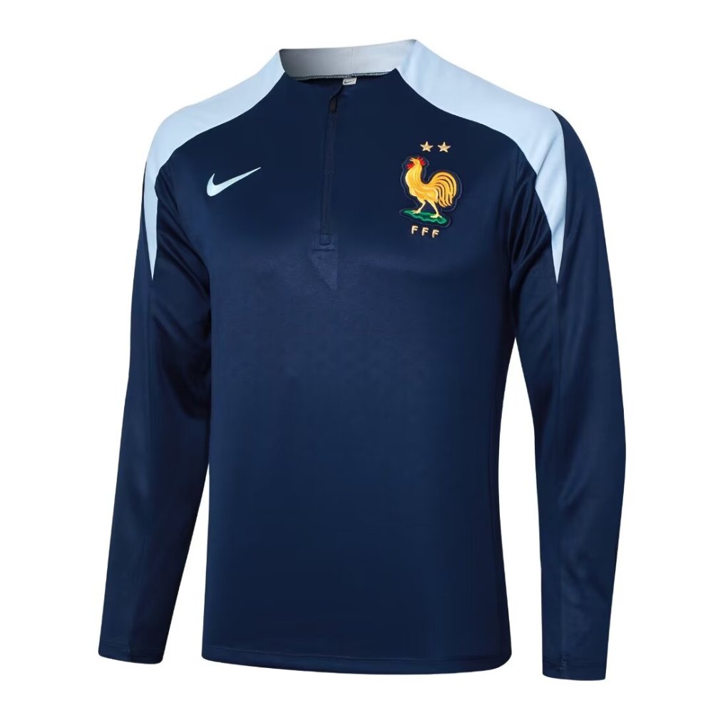 2024/2025 France Royal Blue Long Sleeve Training Suit kit