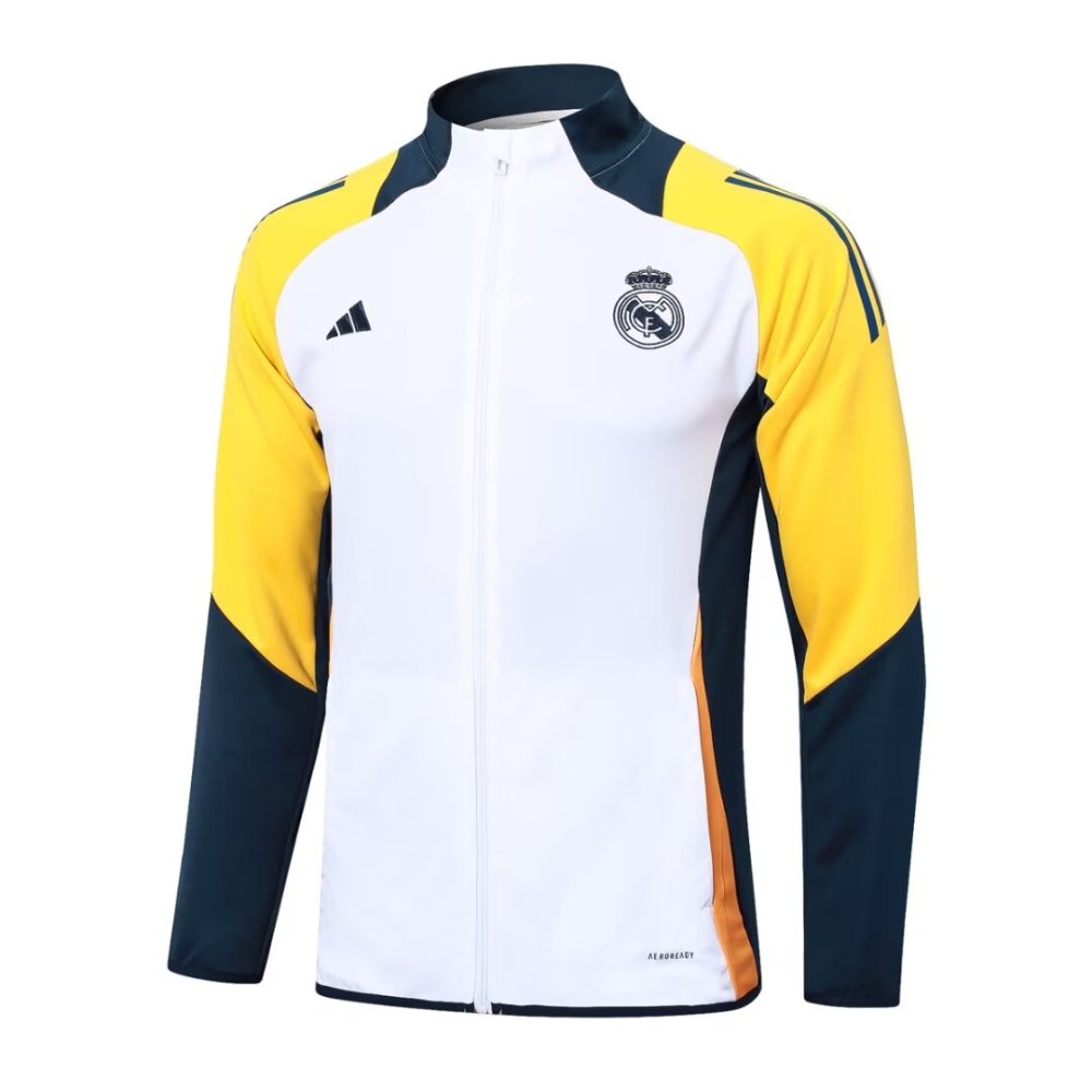 2024/2025 Real Madrid White Long Sleeve Jacket Kit