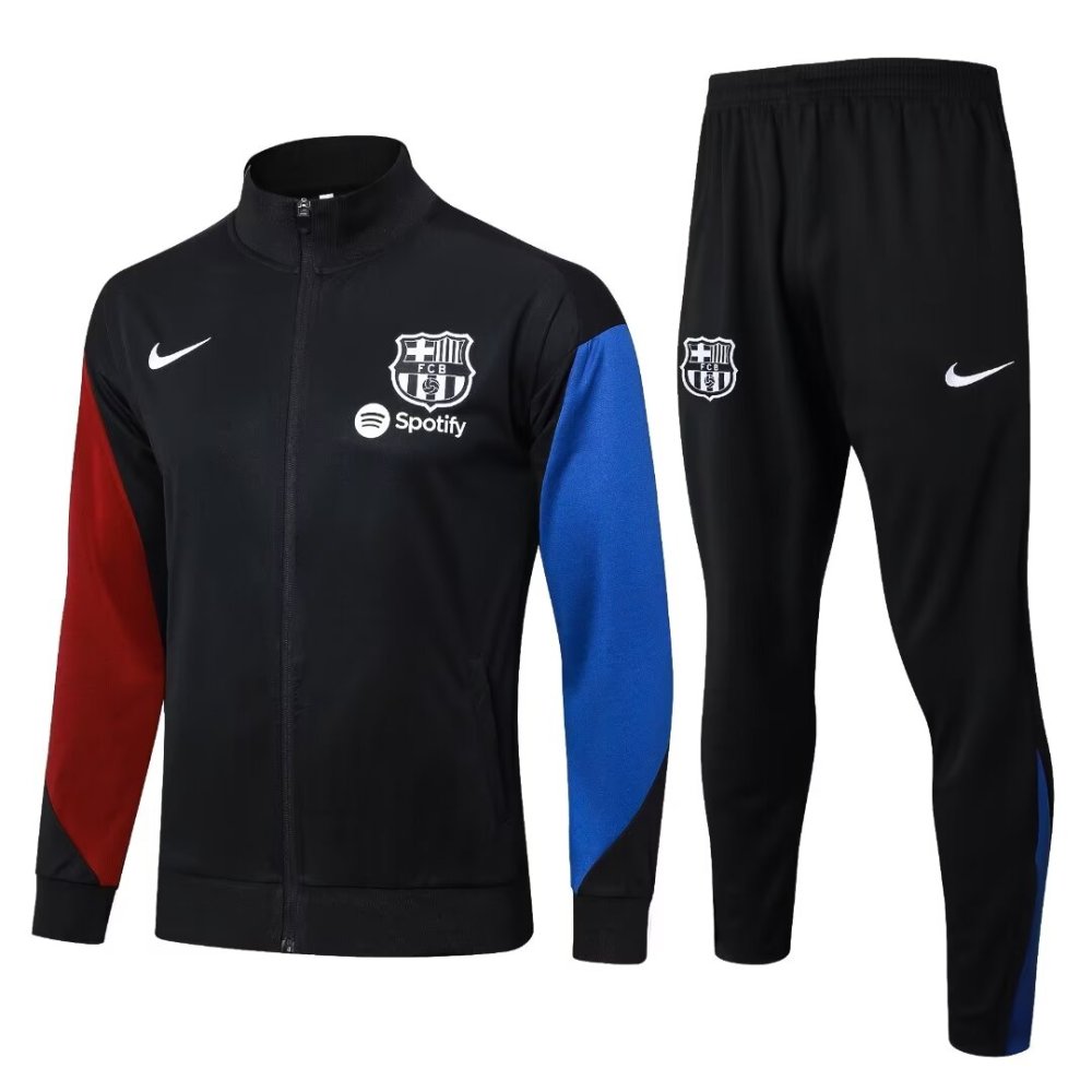 2024/2025 Barcelona Black Hat Long Sleeve Jacket Kit