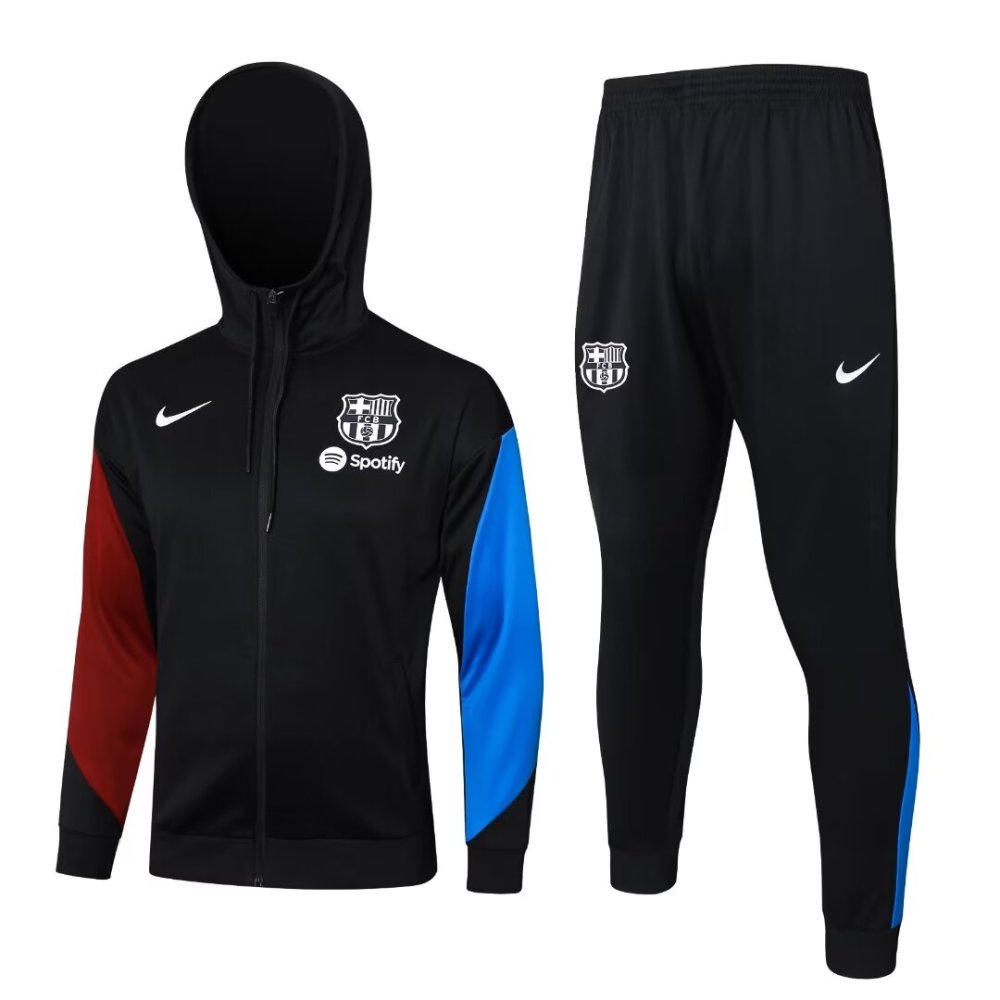 2024/2025 Barcelona Black Hat Long Sleeve Training Suit kit