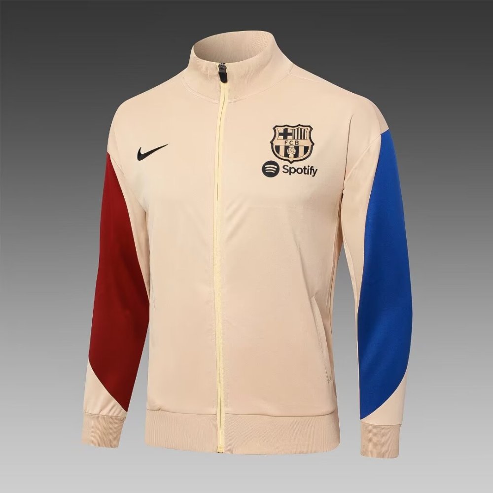 2024/2025 Barcelona Natural Yellow Hat Long Sleeve Jacket Kit