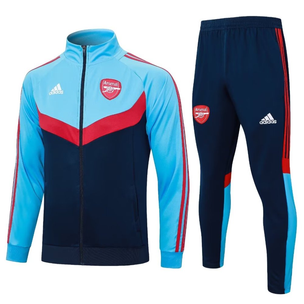 2024/2025 Arsenal Blue Black Long Sleeve Jacket Kit