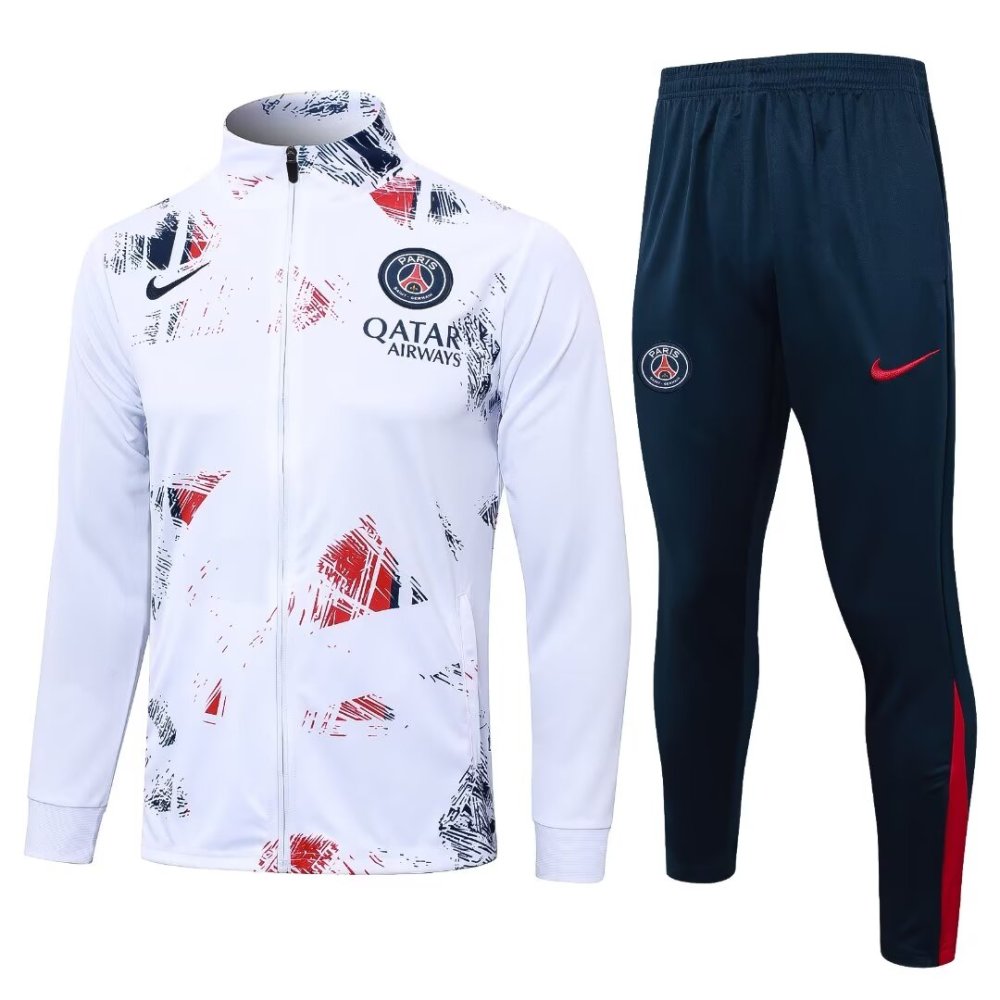 2024/2025 Paris White Inkjet Long Sleeve Jacket Kit
