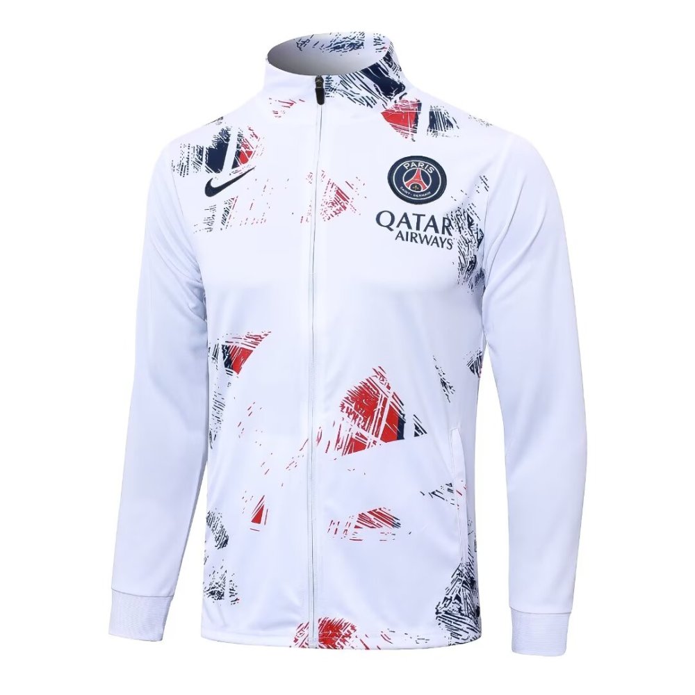 2024/2025 Paris White Inkjet Long Sleeve Jacket Kit