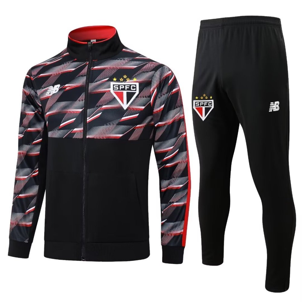 2024/2025 Sao Paulo Black Long Sleeve Jacket Kit