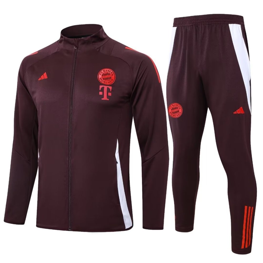 2024/2025 Bayern Munich Red Brown Long Sleeve Jacket Kit