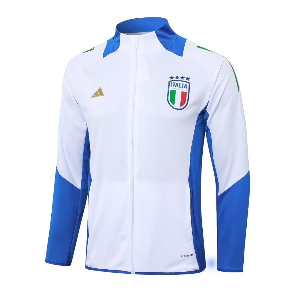 2024/2025 Italy White Long Sleeve Jacket Kit