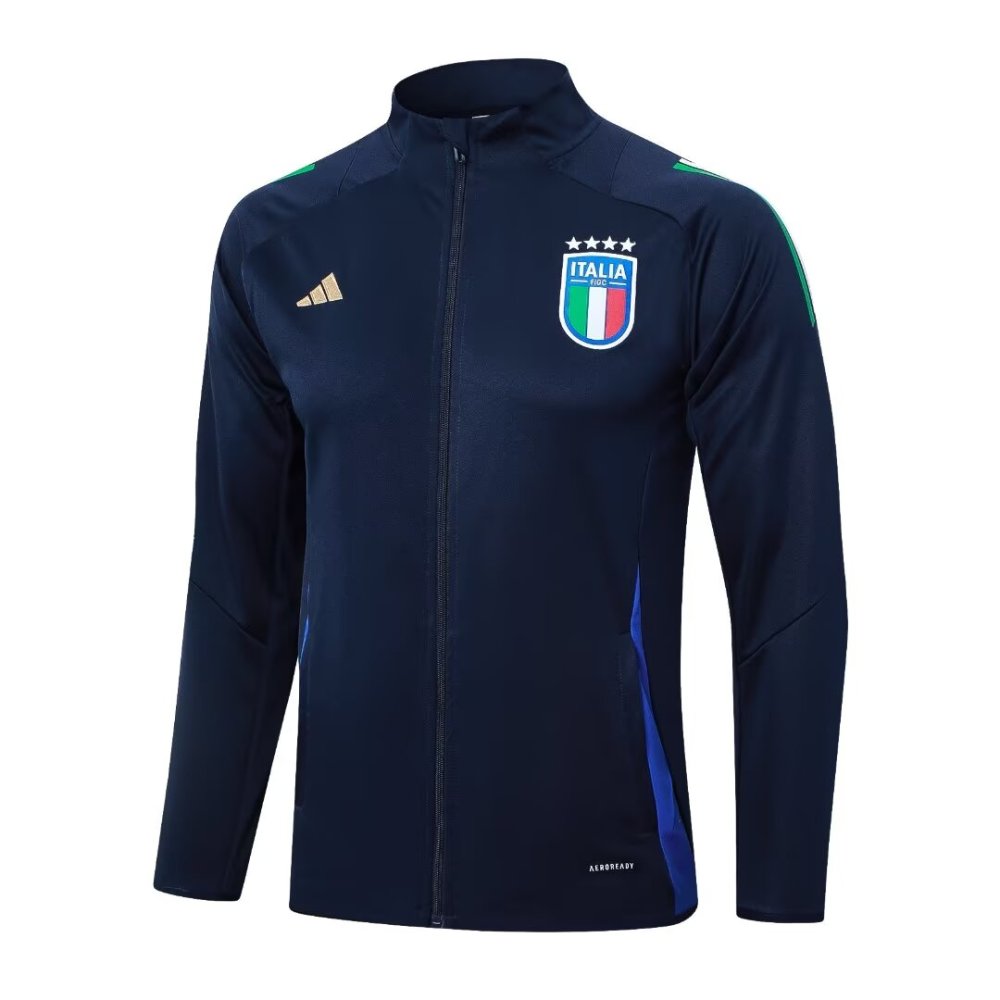 2024/2025 Italy Dark Blue Long Sleeve Jacket Kit