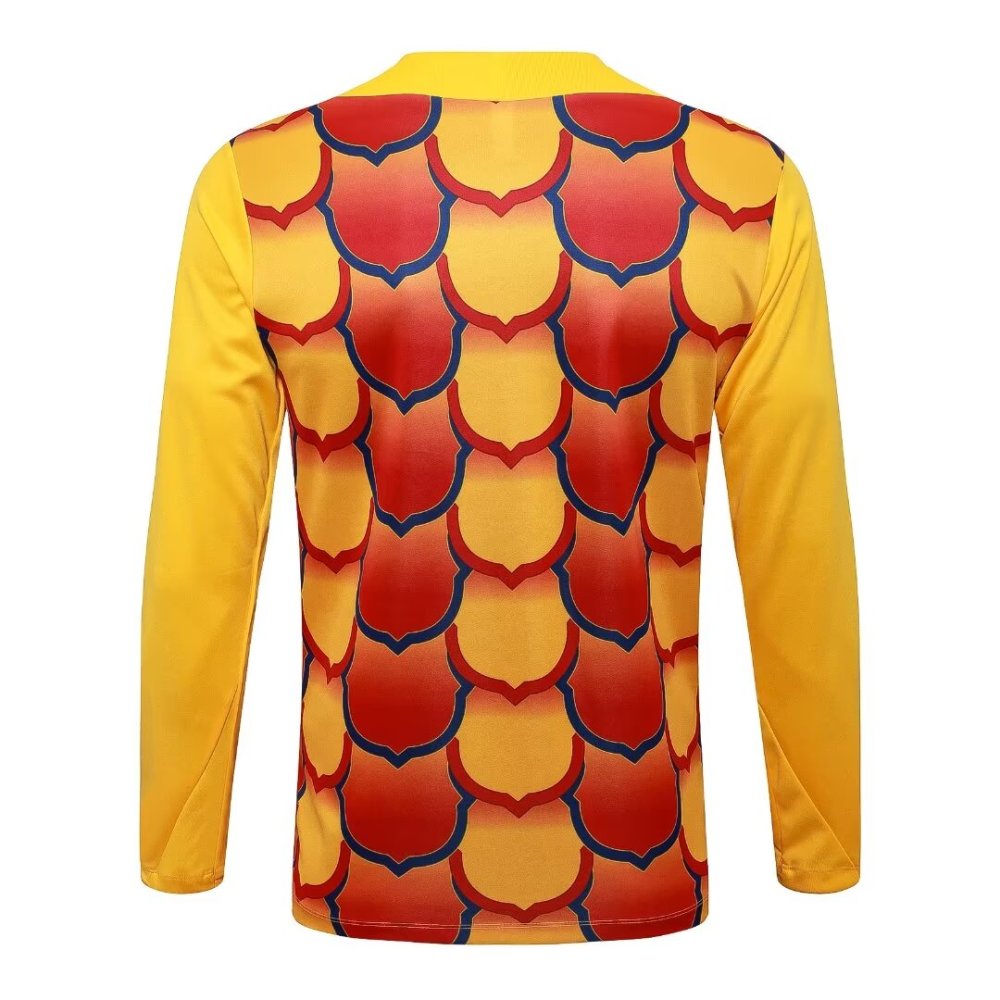 2024/2025 Barcelona Yellow Inkjet Long Sleeve Training Suit kit