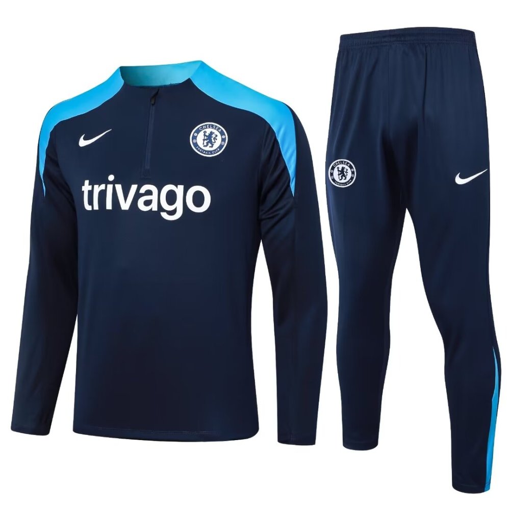 2024/2025 Chelsea Dark Blue Long Sleeve Jacket Kit