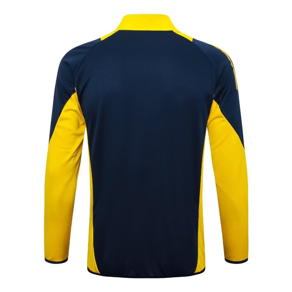 2024/2025 Real Madrid Black Yellow  Long Sleeve Jacket Kit