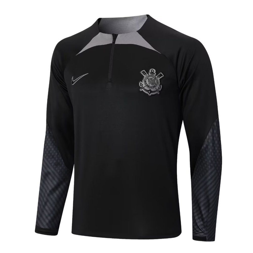 2024/2025 Corinthians Black Long Sleeve Training Suit kit