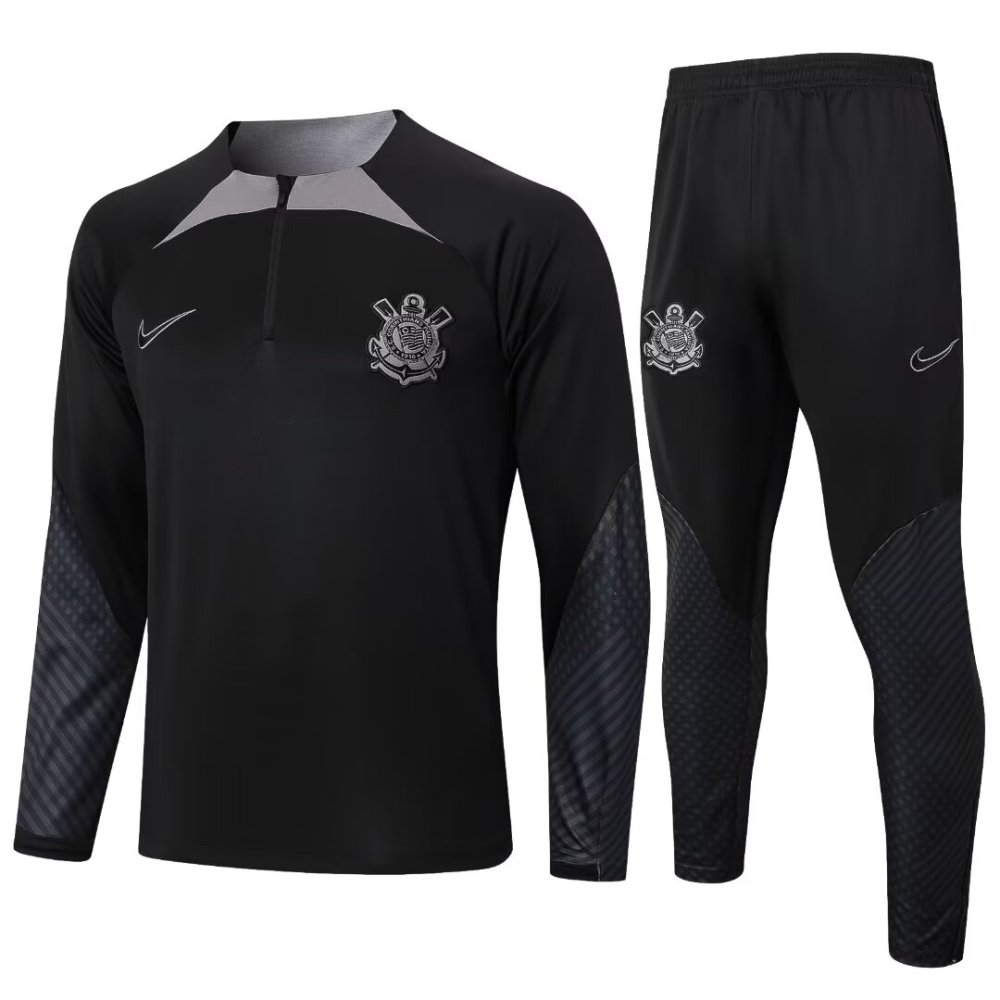 2024/2025 Corinthians Black Long Sleeve Training Suit kit