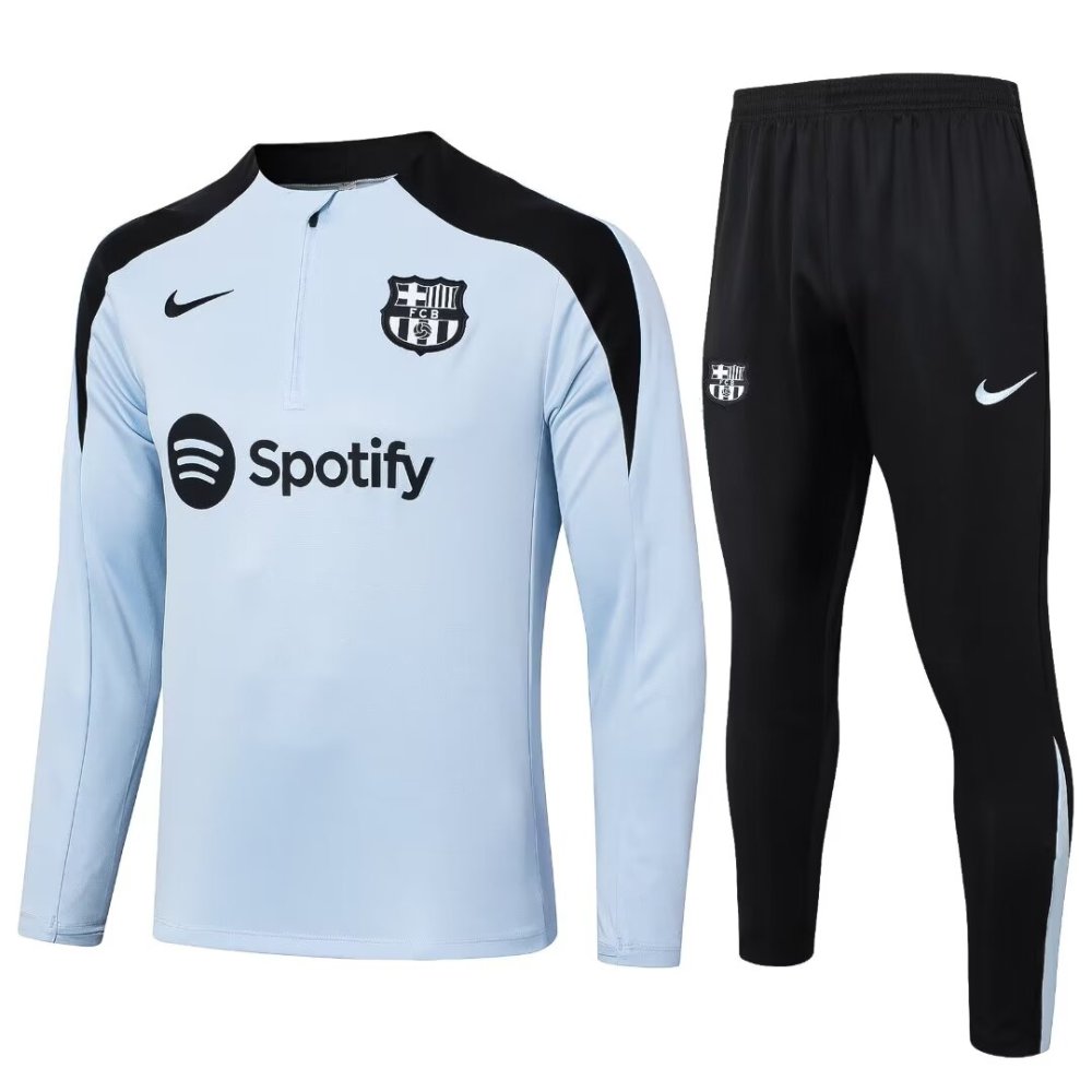 2024/2025 Barcelona White Long Sleeve Training Suit kit