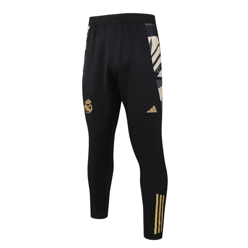 2024/2025 Real Madrid Black Long Sleeve Training Suit Kit